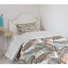 Abstract Pastel Botany Bedspread Set