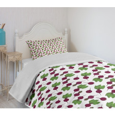 Whole and Halved Beets Bedspread Set