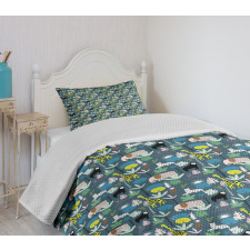 Childish Art Forest Animals Bedspread Set