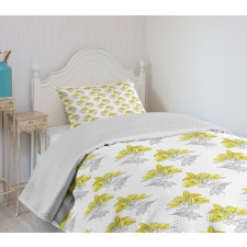 Lily Flowers Sketch Artwork Bedspread Set