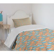 Seal Crab Seagull and Ships Bedspread Set