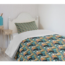 Modern Abstract Art Theme Bedspread Set