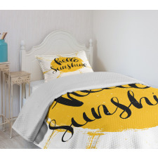 Summer Season Words Bedspread Set