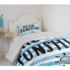 Typographic Stripes Bedspread Set