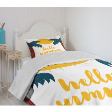 Calligraphy Hello Summer Bedspread Set