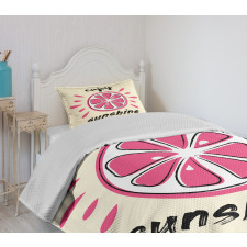 Vacation Retro Words Bedspread Set