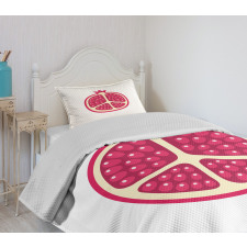 Cartoon Pomegranate Seeds Bedspread Set