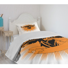 Furious Bull Head Portrait Bedspread Set