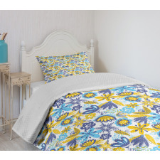 Chrysanthemum and Butterfly Bedspread Set