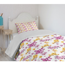 Flourishing Orchid Branches Bedspread Set