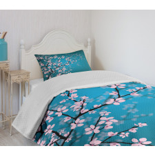 Ombre Spring Sakuras Bedspread Set