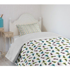 Pineapples in Triangles Bedspread Set