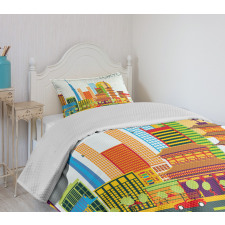 Unique Architecture Tourism Bedspread Set