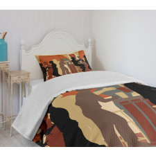 Night out with Friends Theme Bedspread Set