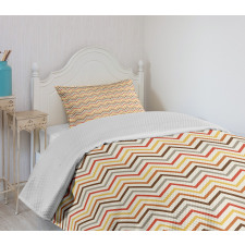 Pastel Triangle Wave Bedspread Set