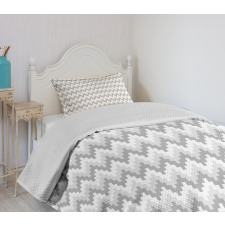 Ziggurat Grey Ombre Bedspread Set