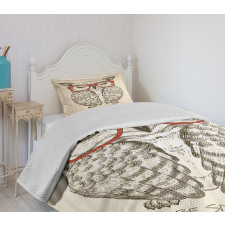 Owl with Be Smart Lettering Bedspread Set