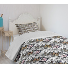 Roses in Blossom Spring Bedspread Set