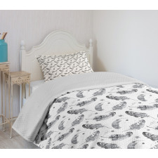 Native Style Quills Grunge Bedspread Set