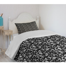 Swirls Leaves Foliage Bedspread Set