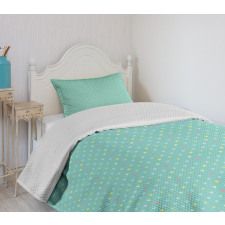 Pastel Mini Hearts Bedspread Set