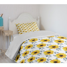 Watercolor Poppy Blossoms Bedspread Set