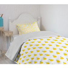 Graphic Pear Fruit Motifs Bedspread Set