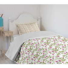 Fuchsia Flower in Blossom Bedspread Set