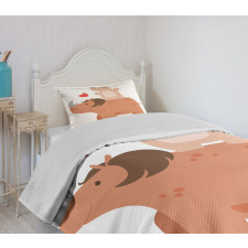 Mother and Calf with Heart Bedspread Set