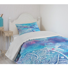 Watercolor Floral Asian Bedspread Set