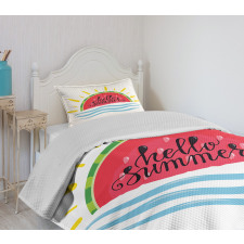 Watermelon Slice Motif Bedspread Set