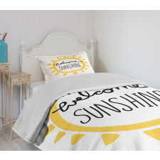 Welcome Sunshine Simplistic Bedspread Set