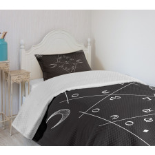 Mystical Style Moon Bedspread Set