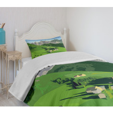 Alpine Mountains Meadow Bedspread Set