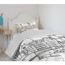 Sketch Style Zurich Bedspread Set