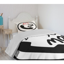 I Love You Mom Message Bedspread Set