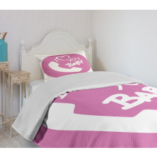 I Love You Baby Message Bedspread Set