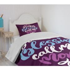 Calligraphic Message Mother Bedspread Set