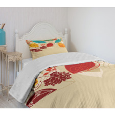 Autumn Inspired Botanical Art Bedspread Set