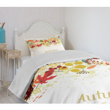 Autumn Leaves Border Bedspread Set