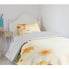 Abstract Maple Leaves Bokeh Bedspread Set