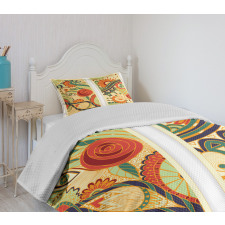 Mosaic Floral Composition Art Bedspread Set