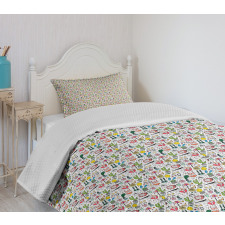 Chaotic Composition Objects Bedspread Set