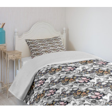 Monarch Butterfly Retro Bedspread Set