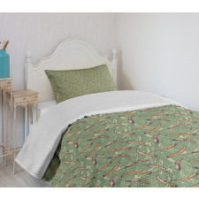 Chili Peppers Splash Paint Bedspread Set