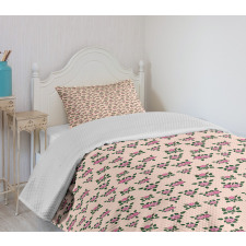 Vintage Roses Leaf Romance Bedspread Set