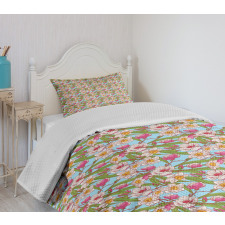 Narcissus and Magnolias Bedspread Set