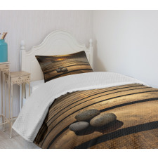 Black Sea at Dusk Pier Bedspread Set