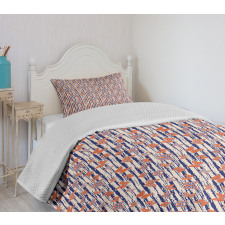 Insects on Stripes Bedspread Set