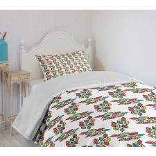 Spring Vibrant Colorful Leaves Bedspread Set